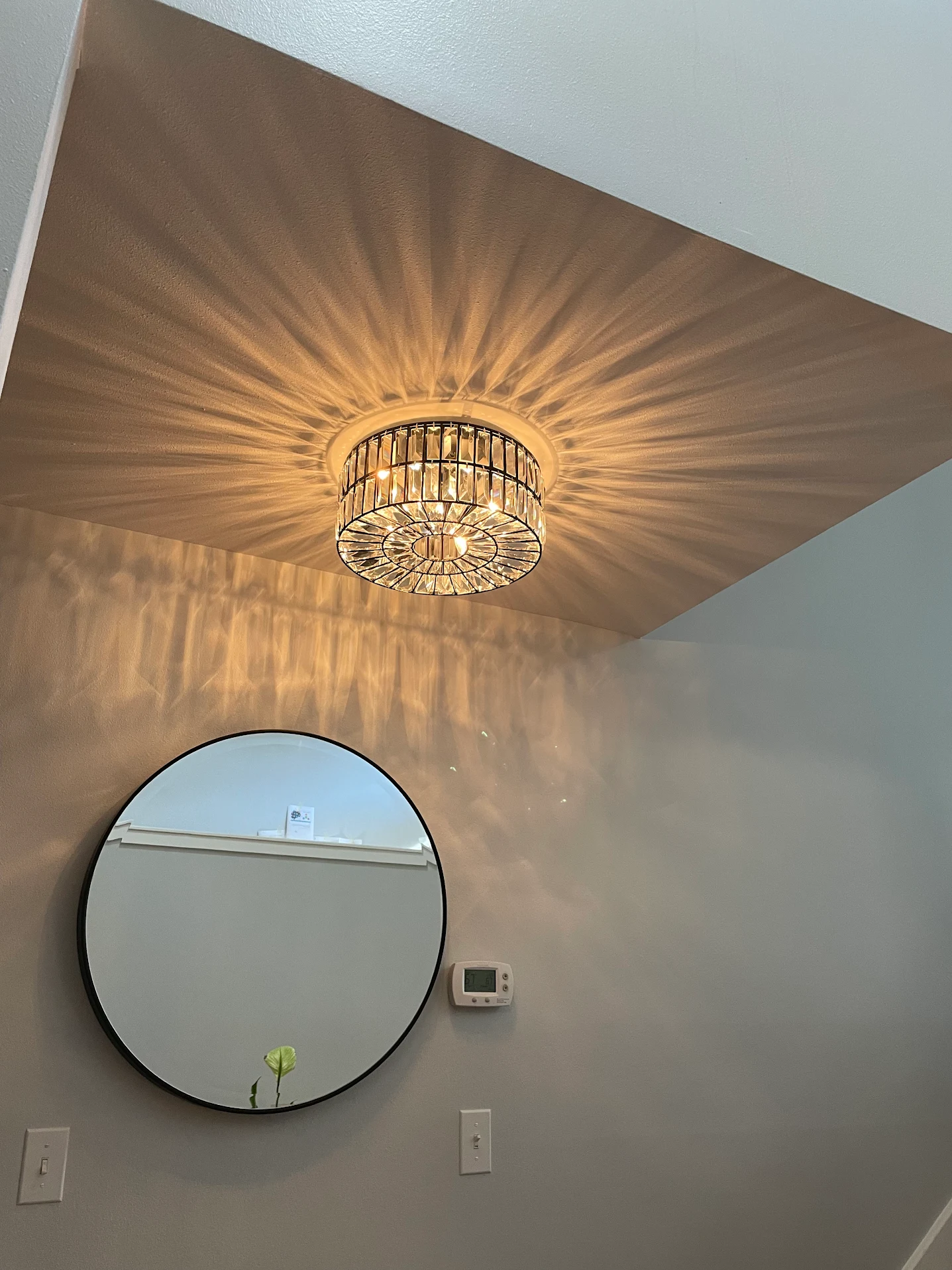 DFS Electric decorative ceiling light fixture install in a residential hallway, Tallahassee FL
